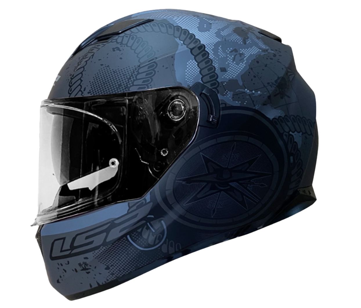 CASCO LS2 FF320 VIATOR NEGRO MATE/AZUL 